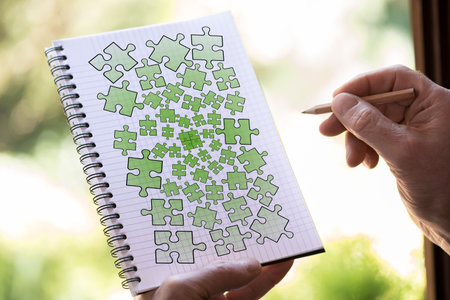 Hand drawing teamwork concept on a notepad