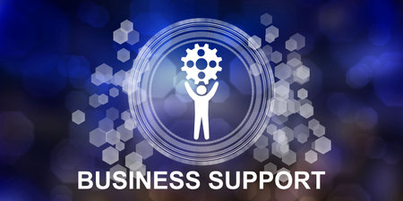 Illustration of a business support conceptの写真素材