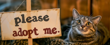 Adorable tabby cat with charming eyes and a pleaseの素材