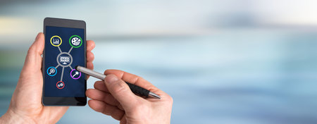 Smartphone screen displaying a seo concept