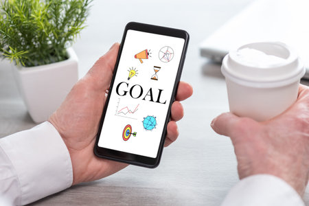 Smartphone screen displaying a goal concept