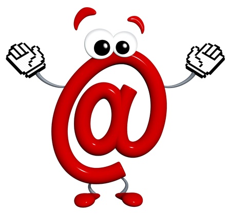 web " at " cartoon symbol presenting making a presentation gesture welcoming in webの写真素材