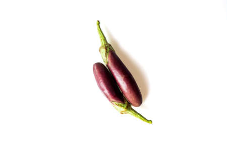 Eggplant isolated on a white backgroundの写真素材