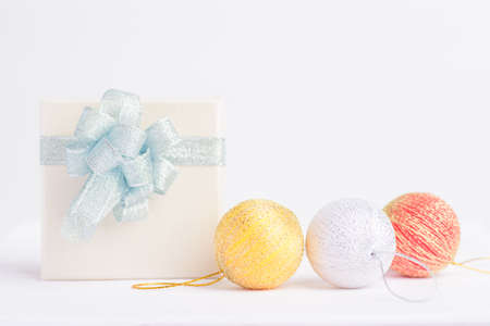 Colorful gift box on white backgroundの写真素材