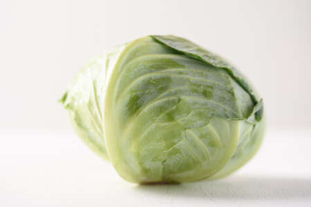 Cabbage on white background. Organic vegetable from Thai farmer in local market
