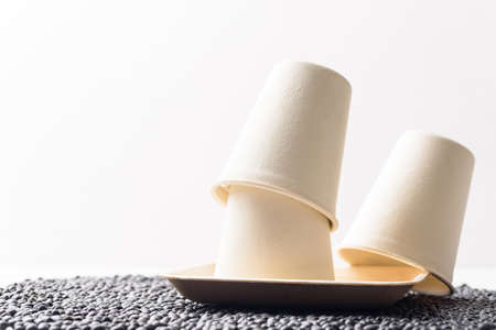 Organic black soybean is an ingredient in plant based as a healthy and vegetarian foodの写真素材