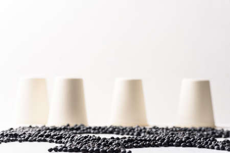 Organic black soybean is an ingredient in plant based as a healthy and vegetarian foodの写真素材