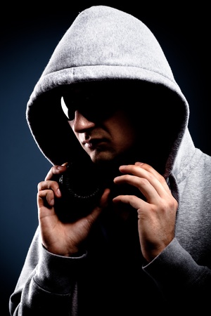 portrait of young a manの写真素材