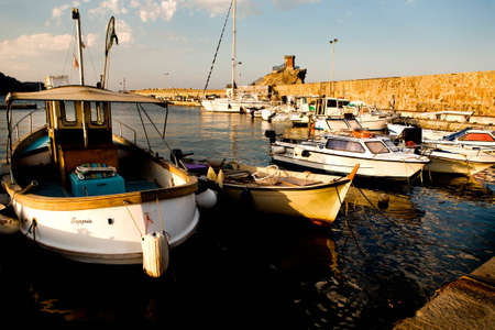 RIO MARINA, ELBA ISLAND, ITALY -AUGUST, 2011: The haven of Rio Marina on Elba Island, Italy on August, 2011.のeditorial素材