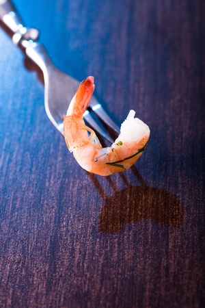 close up shot of a shrimp snackの写真素材