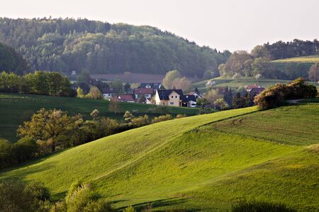 a rural lansdscape near Coburg in Germanyの写真素材