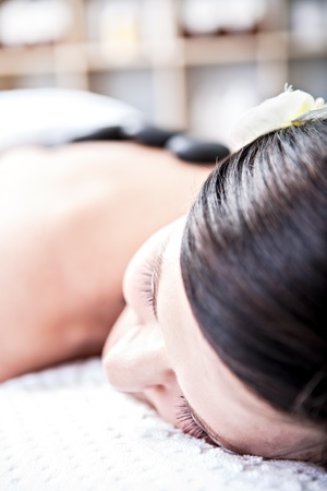 a young woman in the cosmetic studioの写真素材