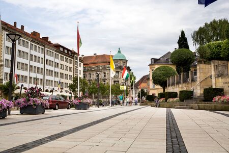 BAYREUT, GERMANY - JULY 28: City during the Richard-Wagner-Festival in Bayreut, Germany on July 28, 2012.のeditorial素材