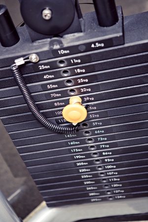 diverse equipment and machines at the gym room