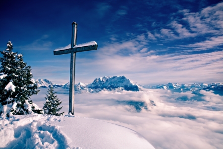 Pendling point on the Schneeberg mountain in Alps near Thiersee at Kufstein in Austria, Europe.の写真素材