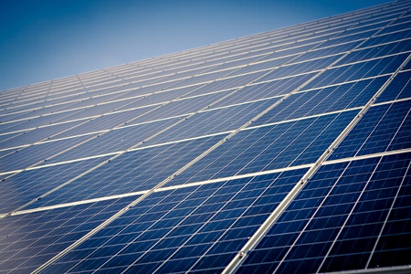 solar collector installation on a field in Germany