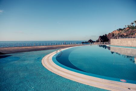 Hotel facility on tropical pacific islandのeditorial素材