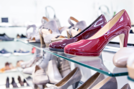 the shoe store or a shopping center insideの写真素材