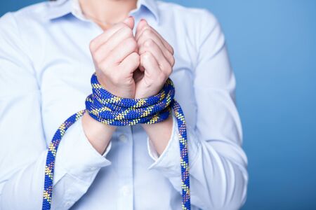 Symbilic picture for fighting against the bureaucracyの写真素材