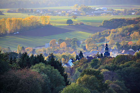 Autumn Rural Landscape near Coburg, Germany