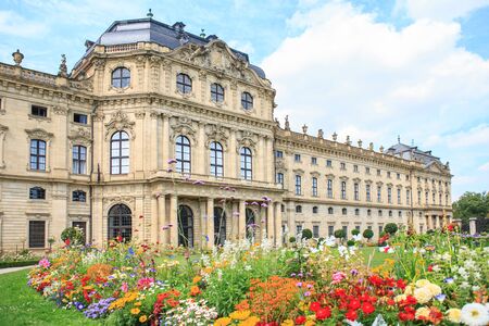 WUERZBURG, BAVARIA, GERMANY - CIRCA AUGUST, 2009:  Wuerzburg Residence with the Court Gardens and Residence Squareのeditorial素材
