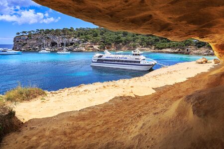 MALLORCA, BALEARIC ISLANDS, SPAIN - CIRCA MAI, 2016:  The Portals Vells bay on Mallorca Island, the...