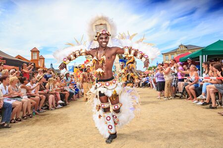 COBURG, GERMANY - JULY 10, 2016: An unidentified samba dancer participates at the annual samba...