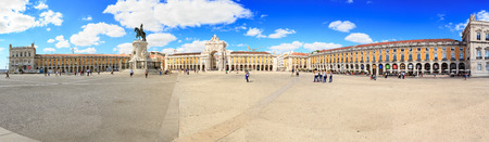 LISBON, PORTUGAL - CIRCA OCTOBER, 2016:  The Praca do Comercio of Lisbon town, Portugal.のeditorial素材