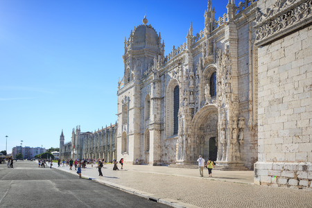 LISBON, PORTUGAL - CIRCA OCTOBER, 2016:  Jeronimos Monastery aliasMosteiro dos Jeronimos in Belem near Lisbon, Portugalのeditorial素材