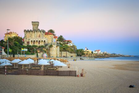 ESTORIL, PORTUGAL - CIRCA OCTOBER, 2016:  The Praia do Tamariz beach in Estoril- Cascais, Portugalのeditorial素材
