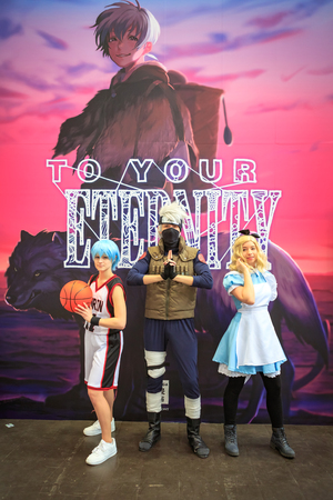 LEIPZIG, GERMANY - MARCH 16, 2018: The Manga-Comic-Convention at the book fair Leipziger Buchmesse 2018 in Leipzig, Germanyのeditorial素材