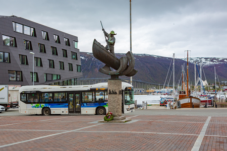 TROMSO, NORWAY - CIRCA MAY, 2018:  The townscape of Tromso in Norwayのeditorial素材