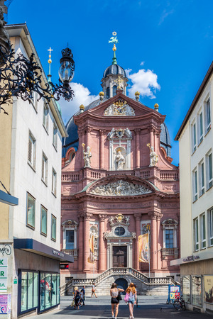 WUERZBURG, GERMANY - CIRCA AUGUST, 2018:  The 
Neumuenster Church of Wuerzburg in Germanyのeditorial素材