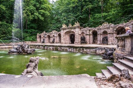 BAYREUT, GERMANY - CIRCA JULY, 2018: The Eremitage at Bayreuth, Germany, with park and sculpturesのeditorial素材
