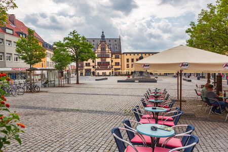 SCHWEINFURT, GERMANY - CIRCA AUGUST, 2018:  The market square alias Marktplatz of Schweinfurt in Germanyのeditorial素材