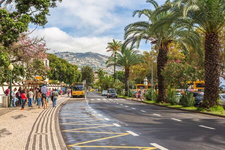 FUNCHAL, GERMANY - CIRCA OKTOBER, 2014: Townview of Funchal city on Madeira Island, Portugalのeditorial素材