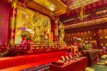 SINGAPORE, SINGAPORE - CIRCA SEPTEMBER, 2017:  Buddha Tooth Relic Temple and Museum, Singapore.のeditorial素材