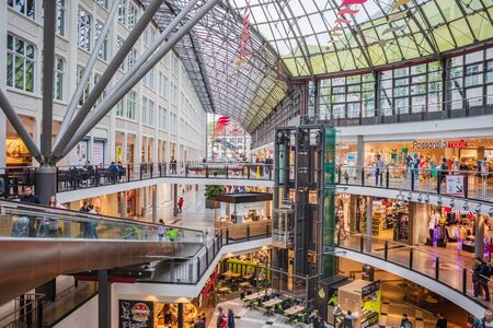 JENA, GERMANY - CIRCA APRIL, 2019: The Goethe Galerie shopping mall of Jena in Thuringia, Germanyのeditorial素材