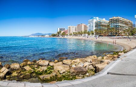 MARBELLA, COSTA DEL SOL, SPAIN - CIRCA MAI, 2019:  The Marbella coastline on the Costa del Sol in...
