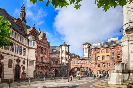 FRANKFURT ON THE MAIN, GERMANY - CIRCA JUNE, 2016: The cityscape of Frankfurt on the Main, Germanyのeditorial素材