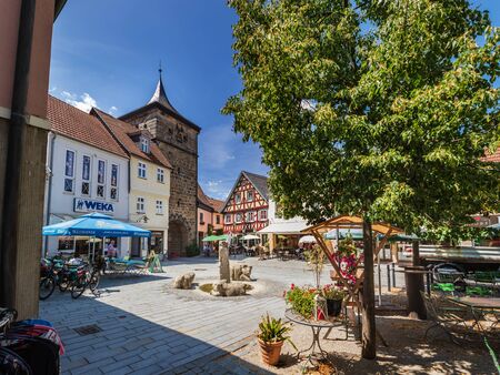 LICHTENFELS, GERMANY - CIRCA APRIL, 2019: The Unterer Stadtturm of Lichtenfels in Bavaria, Germanyのeditorial素材
