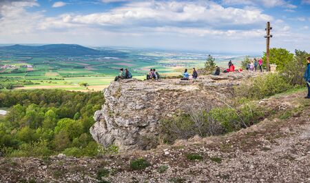 LICHTENFELS, GERMANY - CIRCA MAY, 2019: The view from the Staffelberg mountain near Lichtenfels, Bavaria, Germanyのeditorial素材