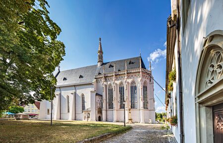 HASSBERGE, GERMANY - CIRCA APRIL, 2019: The Ritterkapelle of Hassfurt in Hassberge county, Bavaria, Germanyのeditorial素材