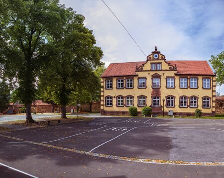 BAD RODACH, GERMANY - CIRCA AUGUST, 2019: The alte Schule of Bad Rodach, Bavaria, Germanyのeditorial素材