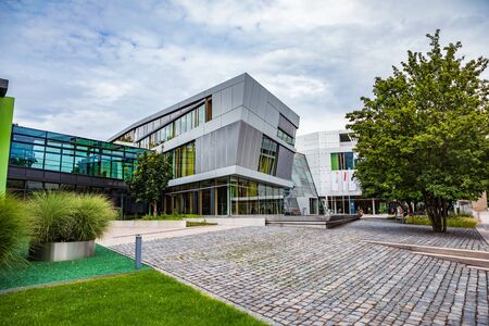BAD RODACH, GERMANY - CIRCA AUGUST, 2019: The HABA Headquarter building in Bad Rodach, Bavaria, Germanyのeditorial素材