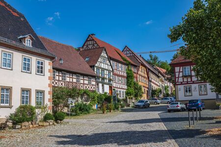 HASSBERGE, GERMANY - CIRCA APRIL, 2019: Townscape of Koenigsberg in Hassberge county, Bavaria, Germanyのeditorial素材