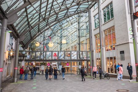 JENA, GERMANY - CIRCA APRIL, 2019: The Goethe Galerie shopping mall of Jena in Thuringia, Germanyのeditorial素材