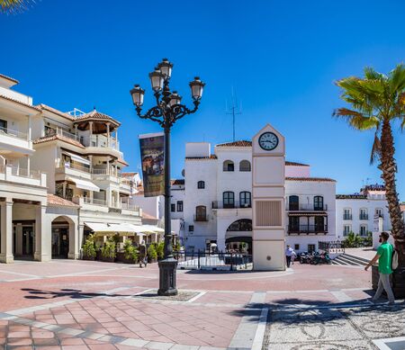 COSTA DEL SOL, SPAIN - CIRCA MAI, 2019:  The townscape of Nerja on Costa del Sol in Andalusia, Spainのeditorial素材