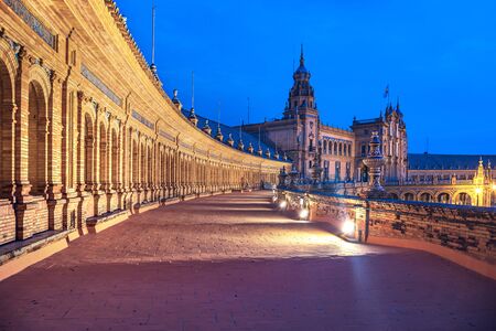 SEVILLA, SPAIN - CIRCA OCTOBER, 2019:  The Plaza de Espana of Sevilla town in Andalusia, Spainのeditorial素材