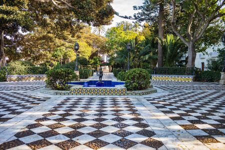 CADIZ, SPAIN - CIRCA OCTOBER, 2019:  The Jardines de Alameda Apodaca Park of Cadiz in Andalusia, Spainのeditorial素材